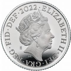 10 Pence - Elizabeth II 5th portrait, Royal Shield, Platinum Proof