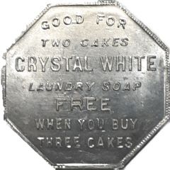 Token - 2 Cakes Crystal White Laundry Soap Free Chicago, Illinois