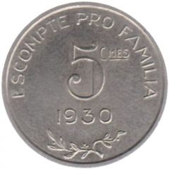 5 Centimes - Escompte pro Familia