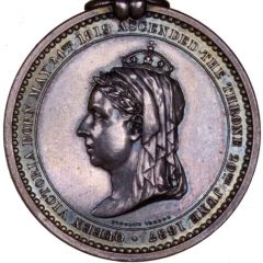 Medalet - Victoria Golden Jubilee, Dorchester, silver