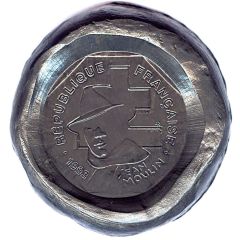 2 francs Jean Moulin épreuve de contrôle Avers