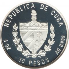 10 Pesos Bolivar and Marti, Piedfort
