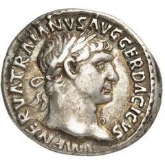 Denarius - Trajan P M TR P COS V P P, Hercules