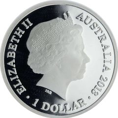 1 Dollar - Elizabeth II 4 th Portrait - Year of the Snake - Silver Proof