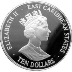 10 Dollars - Elizabeth II Montserrat Volcano Appeal Fund