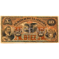 10 Pesos Banco de La Alianza