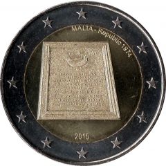 2 Euros Republic of Malta 1974