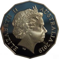 50 Cents - Elizabeth II 4th Portrait - Possum Magic - Coloured Proof