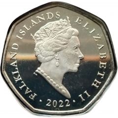 50 Pence - Elizabeth II Platinum Jubilee, smaller busts