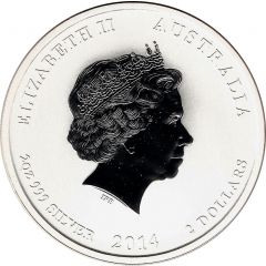 2 Dollars - Elizabeth II 4th Portrait - Year of the Horse - Silver Bullion Coin