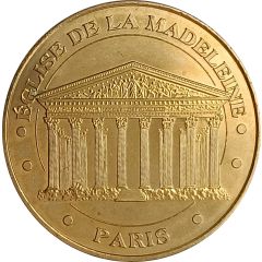Monnaie de Paris Tourist Token - Paris Eglise de la Madeleine - Façade nord