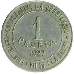 1 Peseta - Cooperativa La Constancia