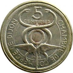 5 Centimes - Chambre de commerce - Dijon [21] Brass Pattern