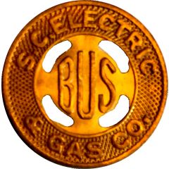 1 Bus Fare - S.C. Electric and Gas Co. Columbia, South Carolina