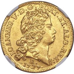 3200 Réis - João V 1st Type of Shield, Rio de Janeiro Mint