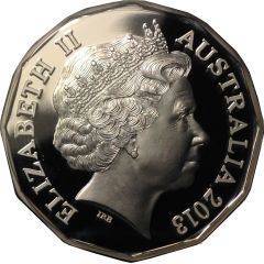 50 Cents - Elizabeth II 4th Portrait - 60th Anniversary of Coronation of Queen Elizabeth II - Silver Proof