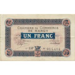 1 Franc - Chambre de Commerce de Nancy