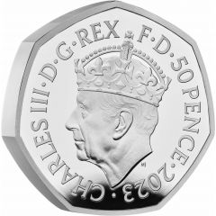 50 Pence - Charles III Coronation, Silver Piedfort