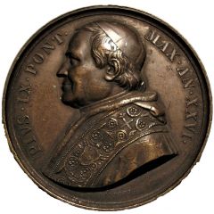 Jubilee Medal - Piux IX Throne of St. Peter