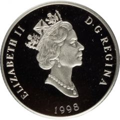 75 Dollars - Elizabeth II Grey Wolf, platinum