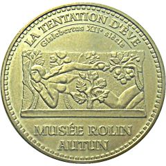 Monnaie de Paris Tourist Token - Autun Musée Rolin - La tentation d`Eve - Gislebertus XIIe siècle
