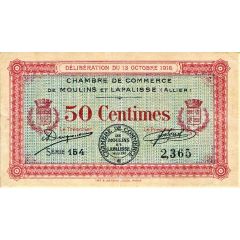 50 Centimes - Chambre de Commerce de Moulins et Lapalisse 03