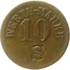 10 Pfennig Werth-Marke, Countermarked `S`