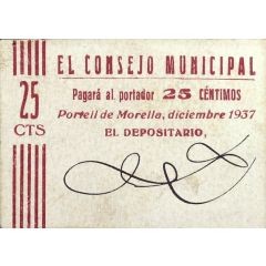 25 Céntimos Portell de Morella