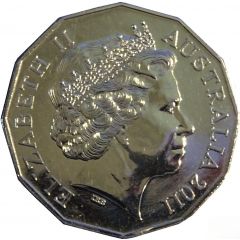 50 Cents - Elizabeth II 4th Portrait - National Service