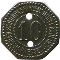 10 Pfennig - Presseck Mechan. Schuhfabrik Vorm. Müller and Heinz