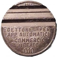 Token - Gettone Apparecchi Automatici 010, Z, 24.5 mm