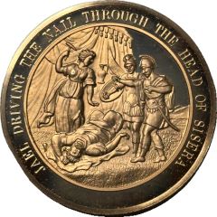 Medal - Thomason Medallic Bible Jael Driving the Nail