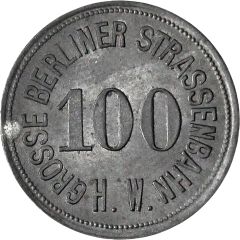 100 Pfennigs - Berlin Grosse Berliner Strassenbahn