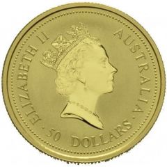 50 Dollars - Elizabeth II 3rd Portrait - Australian Kangaroo - Gold Bullion Coin