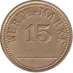 15 Pfennig Werth-Marke, `small` dots