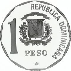1 Peso Columbus` Excellent Sample, Silver Proof Piedfort