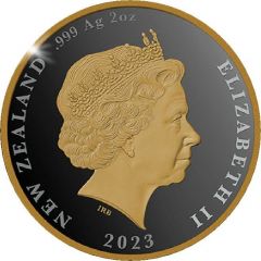 2 Dollars - Elizabeth II Posthumous, 4th Portrait - Tokoeka Kiwi, Silver Proof