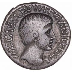 Denarius - Octavian COS ITER ET TER DESIG / DIVO IVL