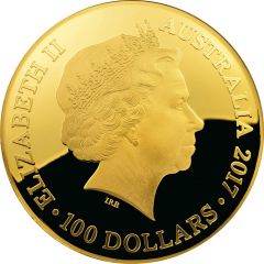 100 Dollars - Elizabeth II 4th Portrait - Celestial Dome - Northern Sky - Gold Proof