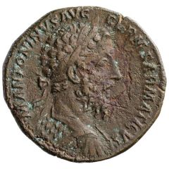 Sestertius - Marcus Aurelius TR P XXX IMP VIII COS III S C, Aequitas