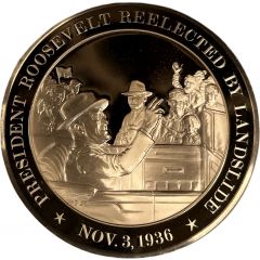 Medal - History of the United States President Roosevelt Reelected