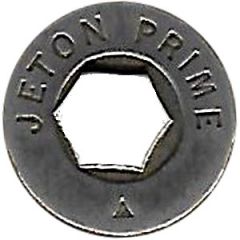 Jeton Prime Katz, with hexagonal hole