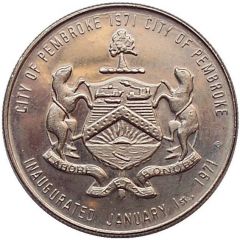 Medal - Pembrooke City Inauguration Ontario