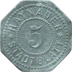 5 Pfennigs - Haynau Haynauer Stadtblatt