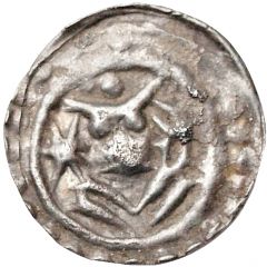 Denier Bracteate - Albert / Nikolaus One dot