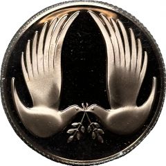 Holiday Greeting Card Medal - Dove of Peace