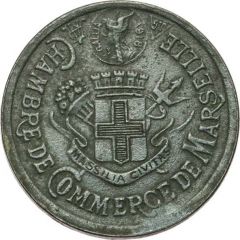 10 Centimes - Chambre de Commerce - Marseille [13] Zinc Pattern
