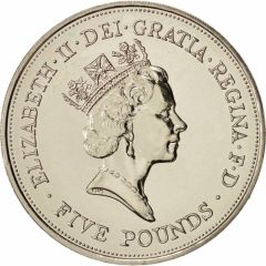 5 Pounds - Elizabeth II 3rd portrait, Queen Mother