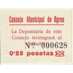 0.25 Pesetas Agres