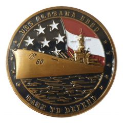 Challenge Coin - Battleship Memorial Park - USS Alabama - BB-60 Mobile, Alabama